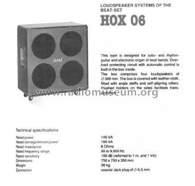 Hi-Fi Box HOX-06; BEAG - Budapesti (ID = 1615189) Speaker-P