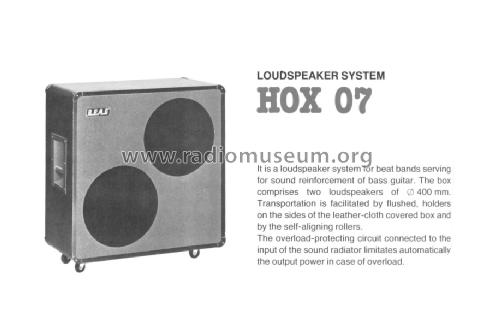 Hi-Fi Box HOX-07; BEAG - Budapesti (ID = 1615191) Speaker-P
