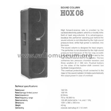 Hi-Fi Box HOX-08; BEAG - Budapesti (ID = 1615201) Lautspr.-K