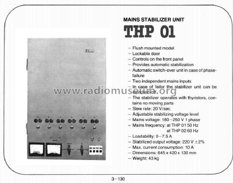 Mains Stabilizer Unit THP 01; BEAG - Budapesti (ID = 1618474) Power-S