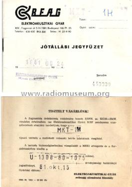 Microphone Transformer MKT-1H; BEAG - Budapesti (ID = 1391908) Misc