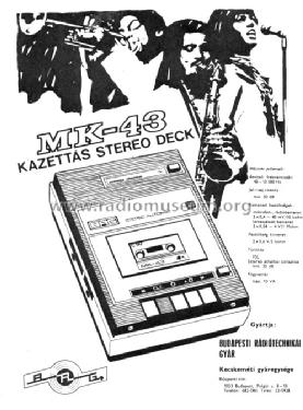 Stereo Automat MK43; Budapesti (ID = 589228) R-Player