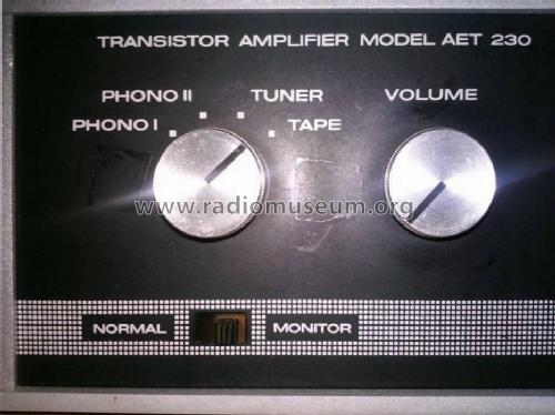 Qualiton Transistor Amplifier AET-230; BEAG - Budapesti (ID = 1724408) Ampl/Mixer