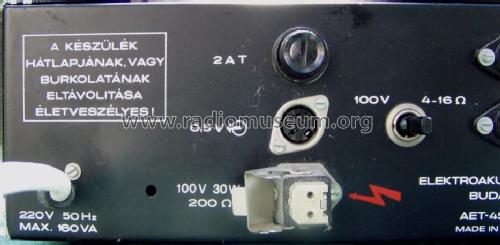 Qualiton Mixer Amplifier AET-453; BEAG - Budapesti (ID = 470486) Ampl/Mixer