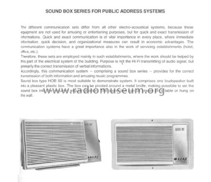 Sound Box for Public Address HTB50; BEAG - Budapesti (ID = 1615542) Speaker-P
