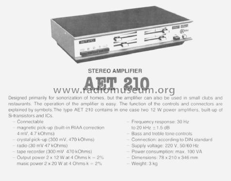 Stereo Amplifier AET-210; BEAG - Budapesti (ID = 1615845) Verst/Mix