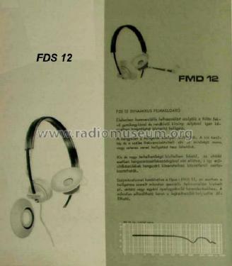 Stereo Headphones FDS-12-100; BEAG - Budapesti (ID = 597334) Speaker-P