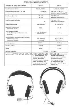 Stereo Headphones FMD 26-600; BEAG - Budapesti (ID = 1614833) Speaker-P