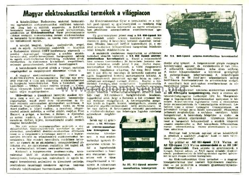 Stereo-mono keverőasztal - Stereo-Mono Mixing Desk SA040; BEAG - Budapesti (ID = 2449393) Ampl/Mixer