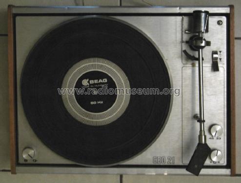 Stereo Turntable CBO-21; BEAG - Budapesti (ID = 1306723) Sonido-V