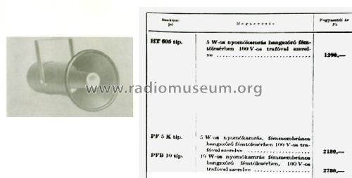 Tölcséres hangszóró/ Horn Speaker PF 5K; BEAG - Budapesti (ID = 1583694) Speaker-P