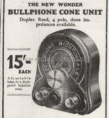 Bullphone Nightingale ; Bullen, London (ID = 2701554) Speaker-P