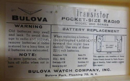 250 ; Bulova Watch Corp.; (ID = 2229521) Radio