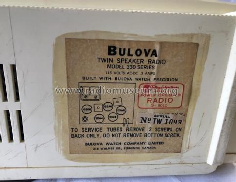 330 ; Bulova Watch Corp.; (ID = 2667969) Radio