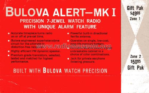 6 Transistor 'Alert MK I' 830 Series ; Bulova Watch Corp.; (ID = 454610) Radio