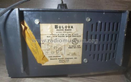 Clock Radio 500 Series; Bulova Watch Corp.; (ID = 2855581) Radio