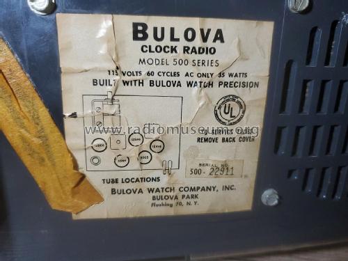 Clock Radio 500 Series; Bulova Watch Corp.; (ID = 2855582) Radio