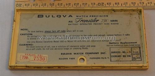 Super Transistor 730; Bulova Watch Corp.; (ID = 2899518) Radio