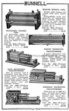 Premier Receiving Transformer List No. 8812; Bunnell & Co., J.H.; (ID = 2164393) mod-pre26