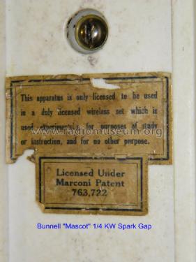 Mascot Spark Gap List No. 7751; Bunnell & Co., J.H.; (ID = 1010866) Amateur-D