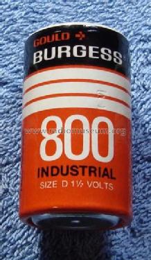 800 Industrial Size D 1½ Volts; Burgess Battery Co.; (ID = 1742691) Power-S