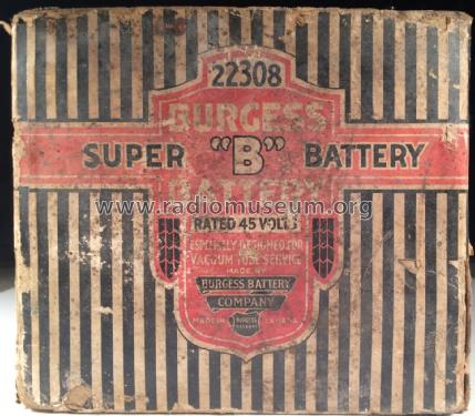 Super 'B' Battery 22308 ; Burgess Battery Co.; (ID = 2091331) A-courant