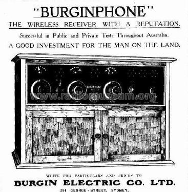 Burginphone ; Burgin Electric Co. (ID = 1842888) Radio