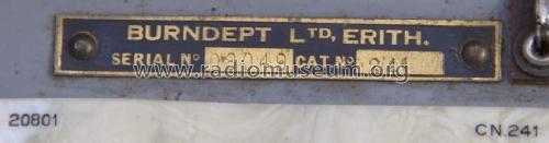 Portable 241; Burndept Ltd. London (ID = 1606557) Radio