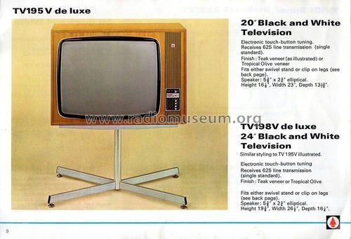 24' Black and White Television TV198 V de luxe; Bush Radio; London (ID = 1480030) Television