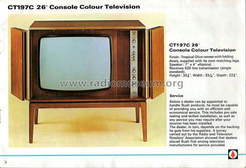 26' Console Colour Television CT197C; Bush Radio; London (ID = 1480023) Television