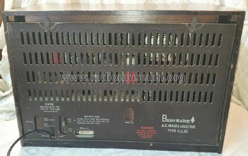 AC81; Bush Radio Ltd.; (ID = 2986553) Radio