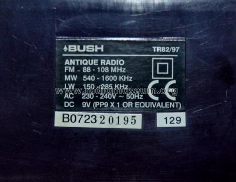 Antique Radio TR82/97; Bush Radio; London (ID = 1508354) Radio