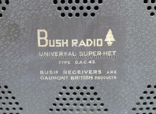DAC43; Bush Radio; London (ID = 1591607) Radio