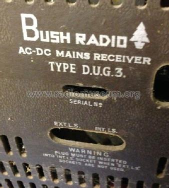 DUG3; Bush Radio; London (ID = 1589675) Radio