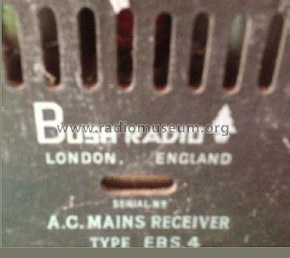 EBS4; Bush Radio; London (ID = 1307744) Radio