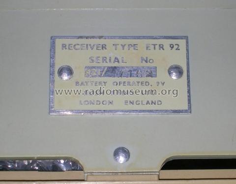 ETR92; Bush Radio; London (ID = 1713695) Radio