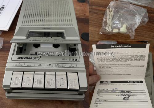 Portable Cassette Recorder 3170; Bush Radio Ltd.; (ID = 2865547) Enrég.-R