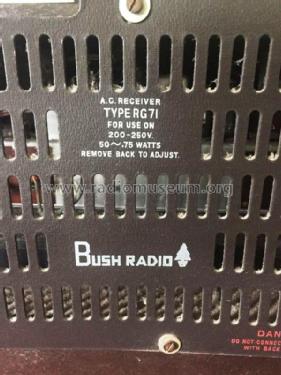 RG71; Bush Radio; London (ID = 1951334) Radio