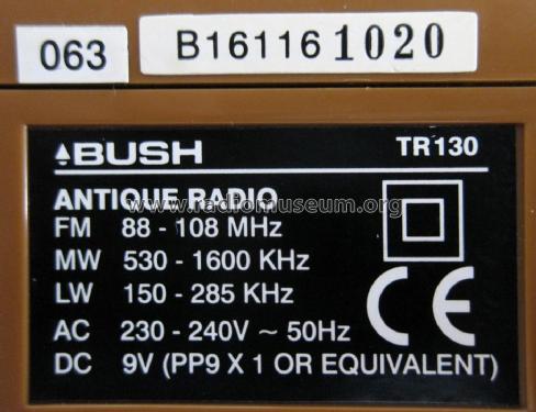 TR130 Reproduction; Bush Radio; London (ID = 2786260) Radio