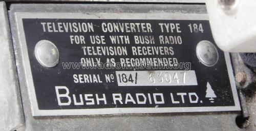 TV Tuner Unit TC184; Bush Radio; London (ID = 2938488) Converter