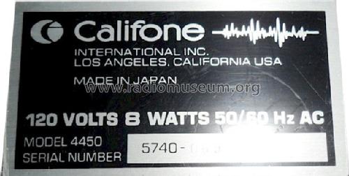 4450 ; Califone (ID = 1191297) Enrég.-R