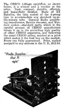 Cesco 1-Stage Amplifier ; California Electric (ID = 989724) Ampl/Mixer