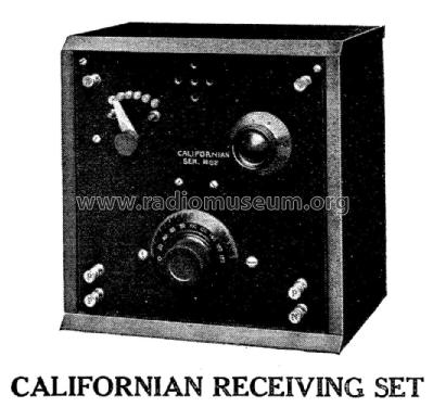 Californian Receiving Set ; California Radio (ID = 1404718) Radio