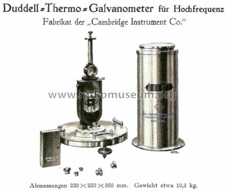 Duddell Thermo Galvanometer 41612; Cambridge Scientific (ID = 816390) Equipment