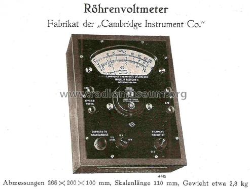 Röhrenvoltmeter B-42621; Cambridge Scientific (ID = 816394) Equipment
