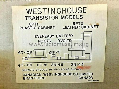 Transistor 6PT2; Canadian (ID = 2463784) Radio