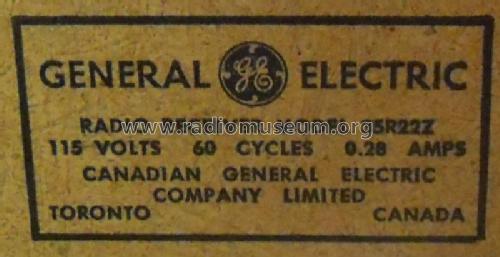 35R22Z ; Canadian General (ID = 2593126) Radio