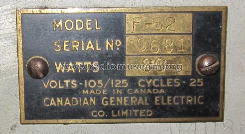 F62 ; Canadian General (ID = 1398441) Radio