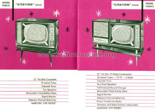 103K21 ; Canadian Marconi Co. (ID = 1543440) Televisore