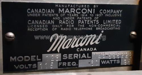 123 ; Canadian Marconi Co. (ID = 2575136) Radio